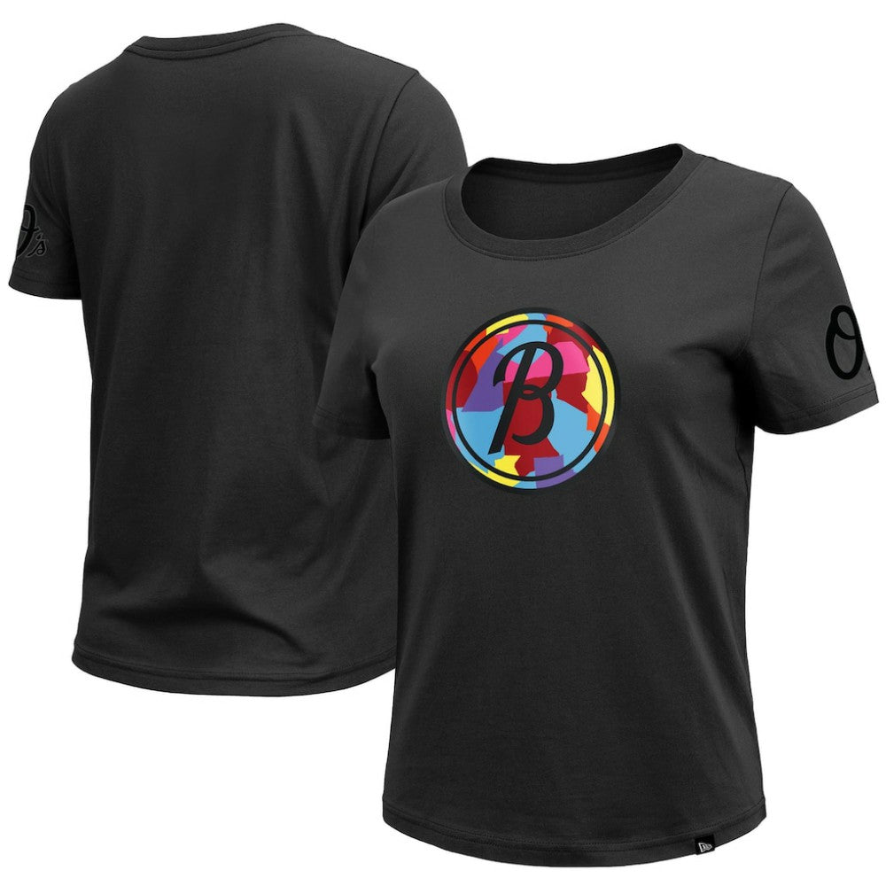 Baltimore Orioles New Era Women's 2023 City Connect Cap Logo T-Shirt - MLB