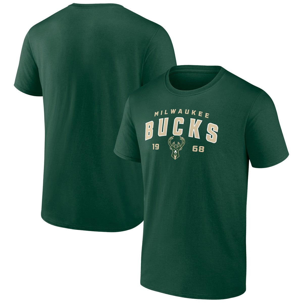 Milwaukee Bucks Rebel Logo T-Shirt Hunter Green - NBA