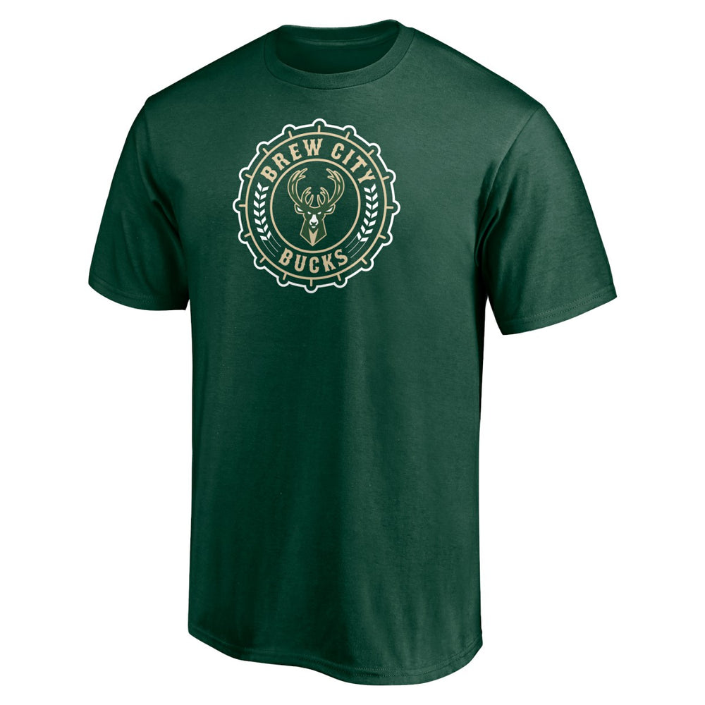 Milwaukee Bucks Push Ahead T-Shirt Hunter Green - NBA