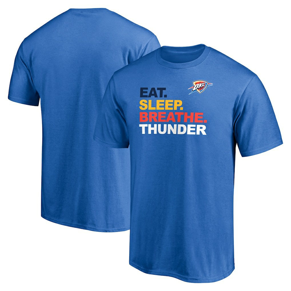 Oklahoma City Thunder Push Ahead T-Shirt Blue - NBA