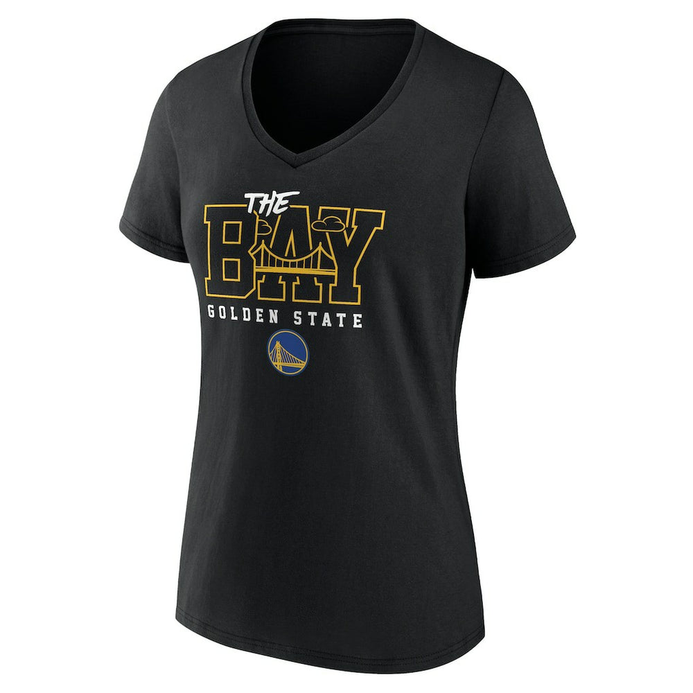Golden State Warriors Women's Core Hometown Launch V-Neck T-Shirt Black - NBA