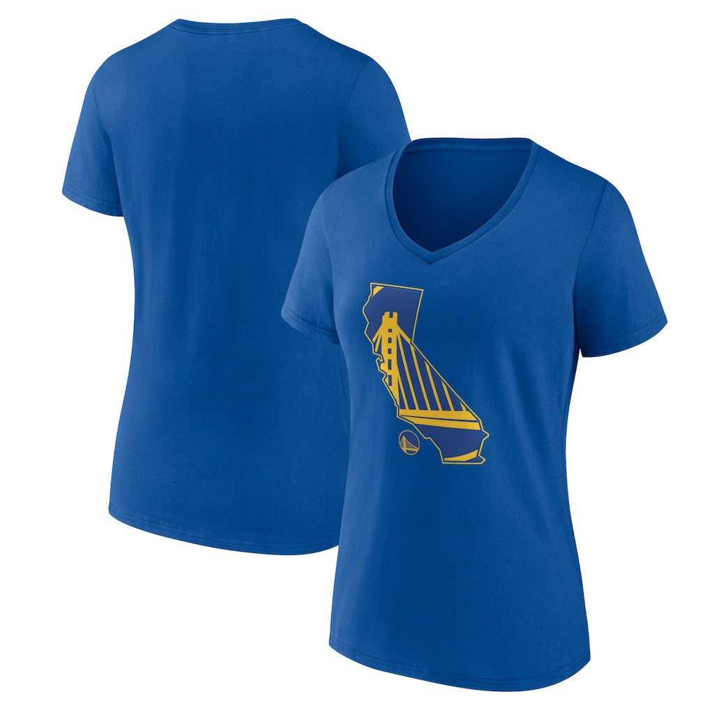 Golden State Warriors Women's Core Hometown Launch V-Neck T-Shirt Royal - NBA