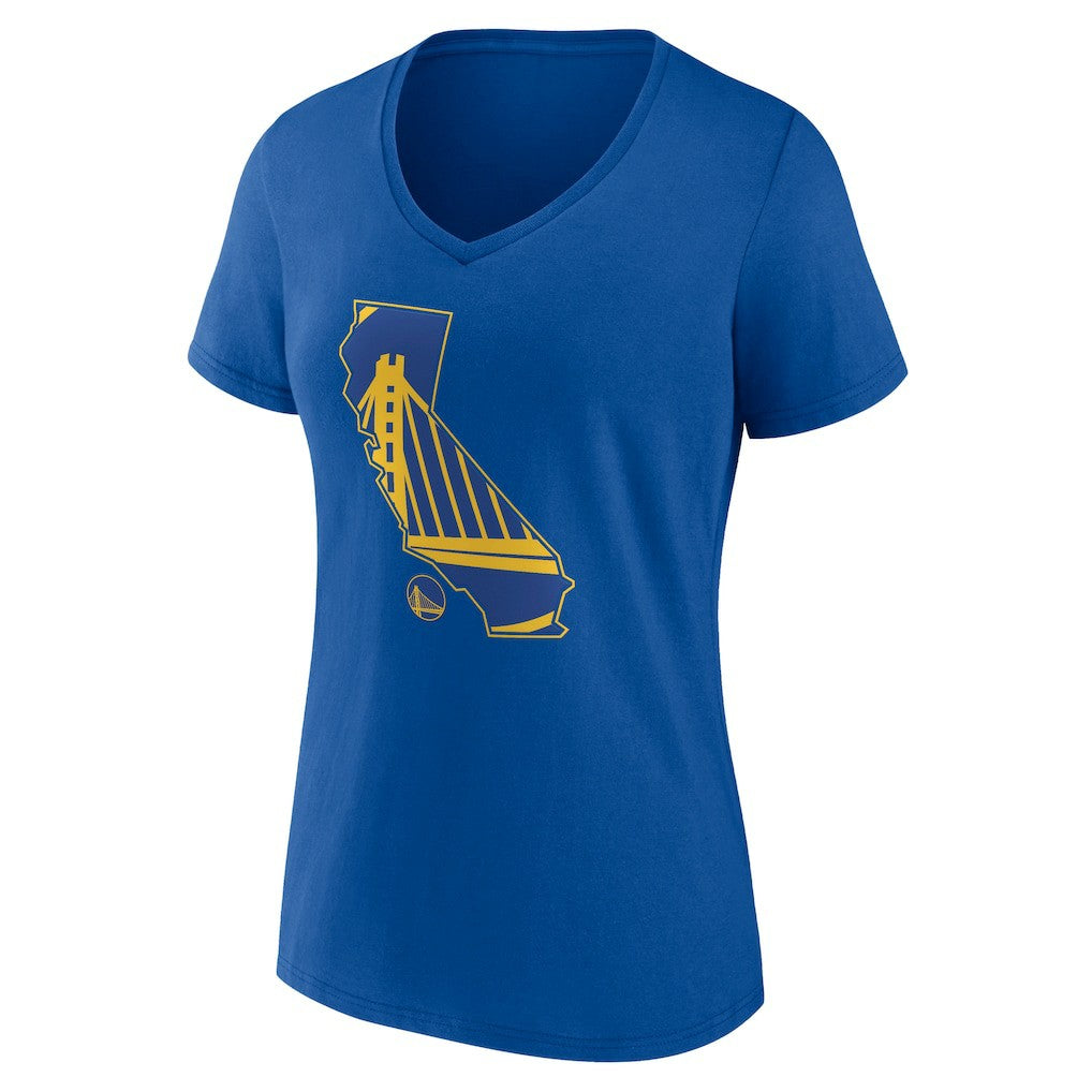Golden State Warriors Women's Core Hometown Launch V-Neck T-Shirt Royal - NBA