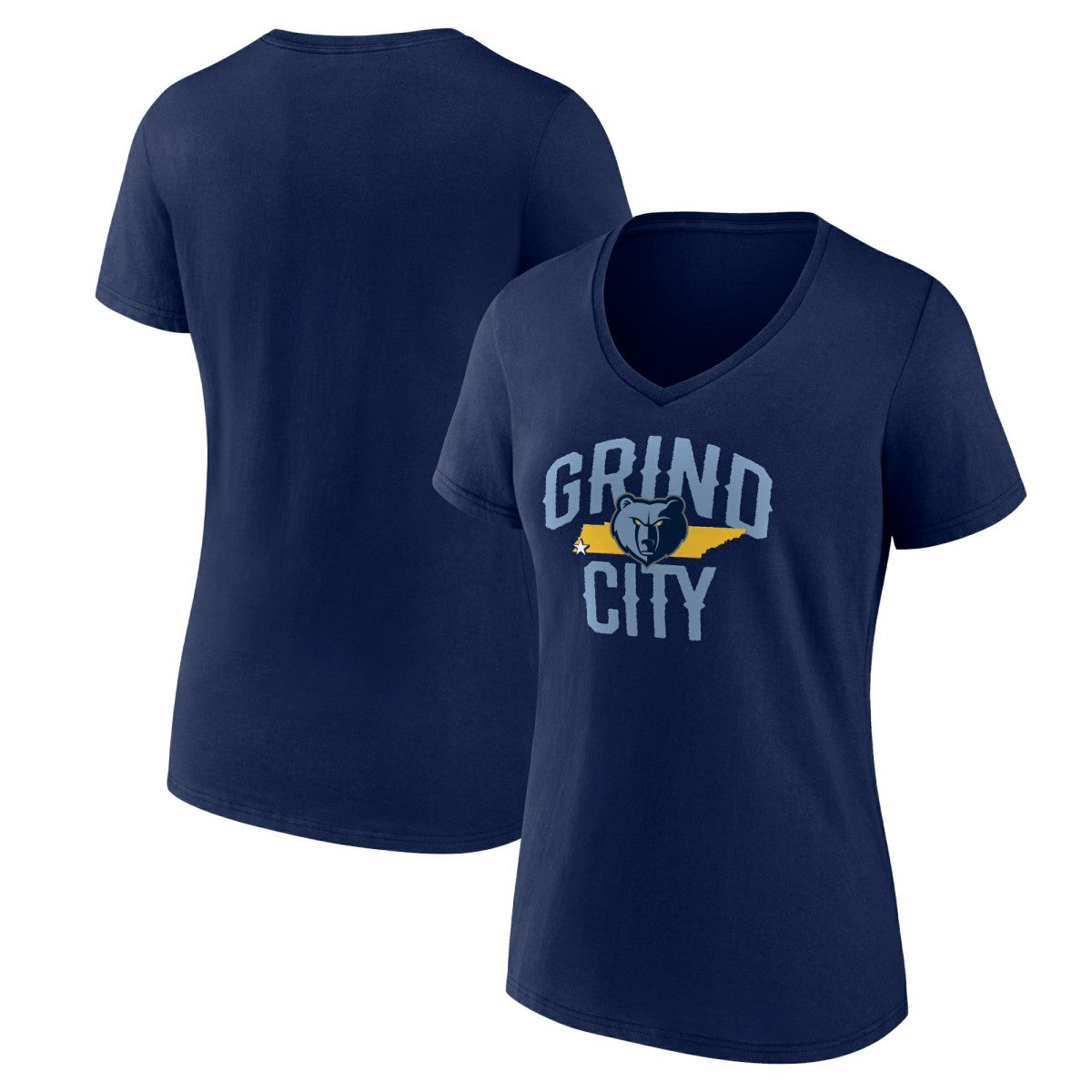 Women's Navy Memphis Grizzlies Core Hometown V-Neck T-Shirt - NBA