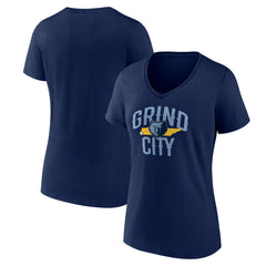 Women's Navy Memphis Grizzlies Core Hometown V-Neck T-Shirt - NBA
