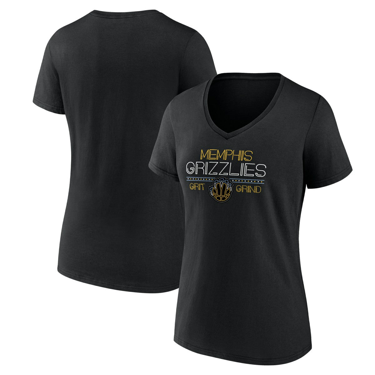 Memphis Grizzlies Women's Core Hometown Launch V-Neck T-Shirt Black - NBA