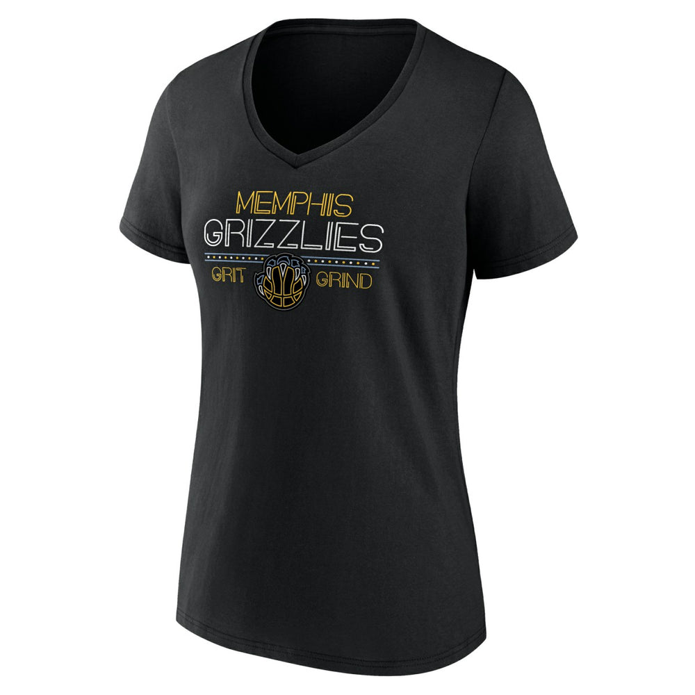 Memphis Grizzlies Women's Core Hometown Launch V-Neck T-Shirt Black - NBA