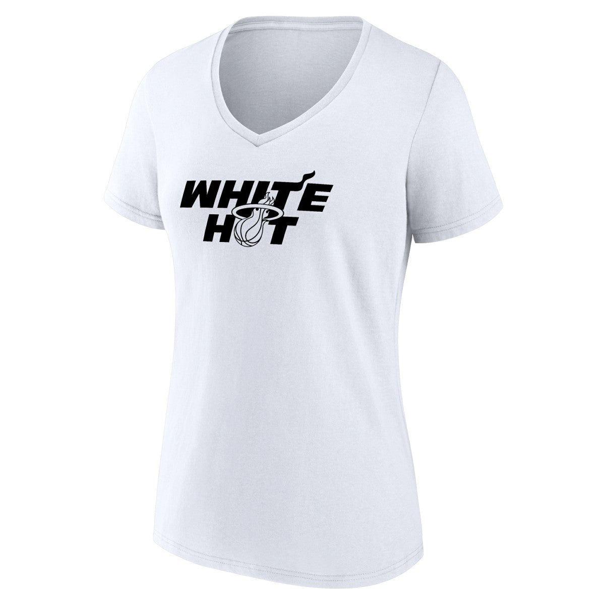Miami Heat Women's Core Hometown Launch V-Neck T-Shirt White - NBA