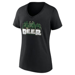 Women's Black Milwaukee Bucks Core Hometown V-Neck T-Shirt - NBA