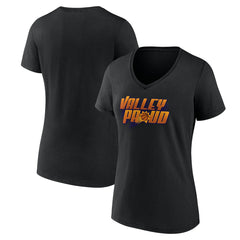 Phoenix Suns Women's Core Hometown Launch V-Neck T-Shirt Black - NBA