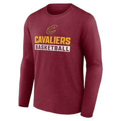 Cleveland Cavaliers Let's Go Long Sleeve T-Shirt Garnet - NBA