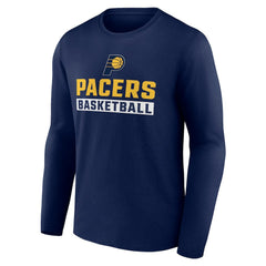 Indiana Pacers Let's Go Long Sleeve T-Shirt Navy - NBA
