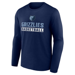 Memphis Grizzlies Let's Go Long Sleeve T-Shirt Navy - NBA