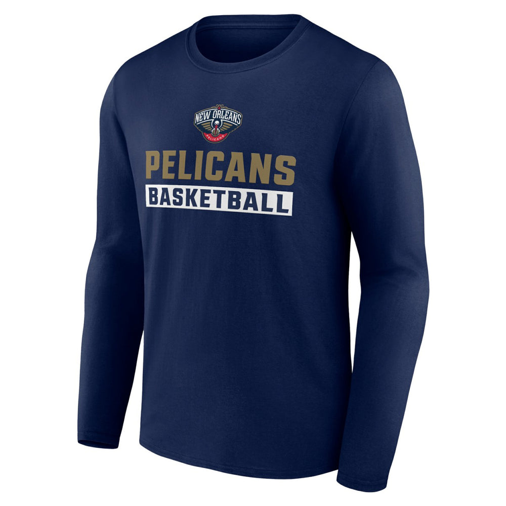 New Orleans Pelicans Let's Go Long Sleeve T-Shirt Navy - NBA