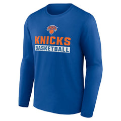 New York Knicks Let's Go Long Sleeve T-Shirt Royal - NBA