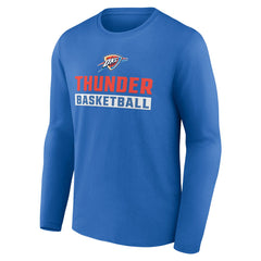 Oklahoma City Thunder Let's Go Long Sleeve T-Shirt Blue - NBA
