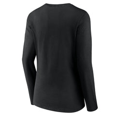 Miami Heat Women's Tumble V-Neck Long Sleeve T-Shirt Black - NBA