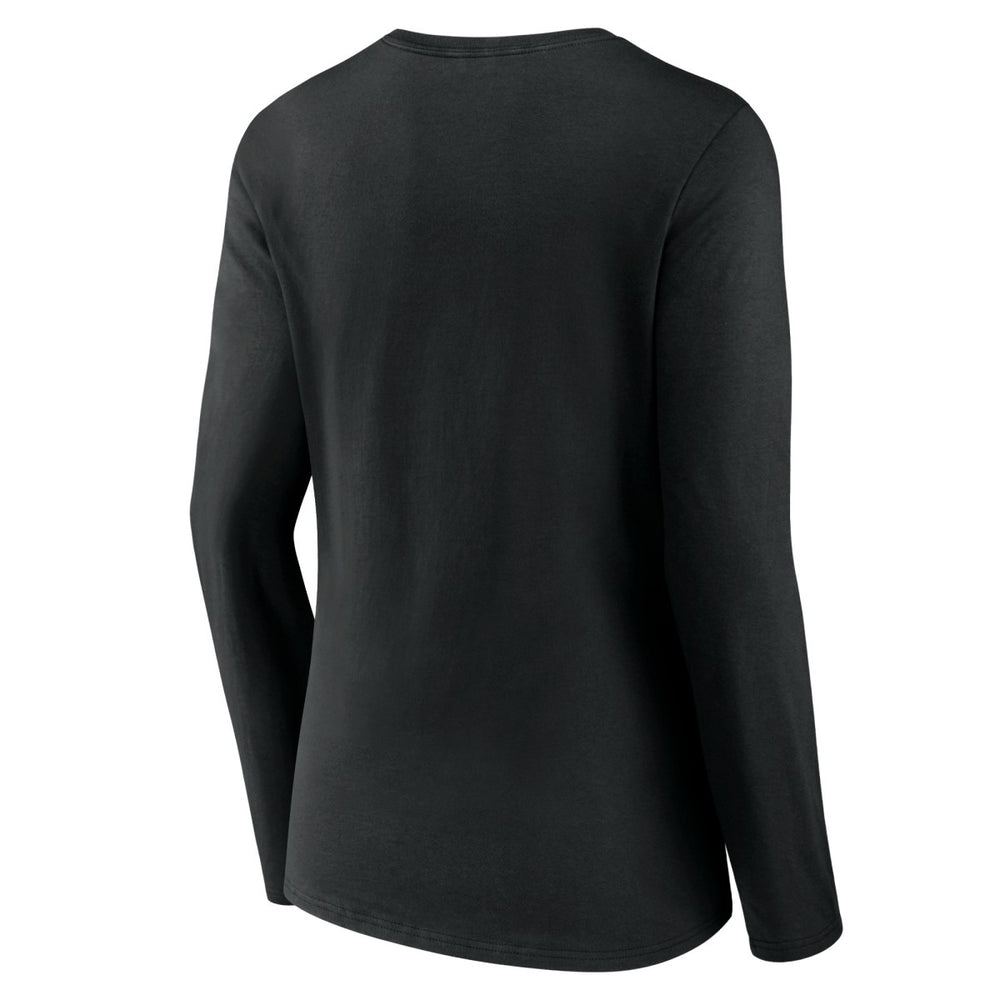 San Antonio Spurs Women's Tumble V-Neck Long Sleeve T-Shirt Black - NBA