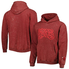 Chicago Bulls The Wild Collective Unisex Tonal Acid Wash Pullover Hoodie Red - NBA