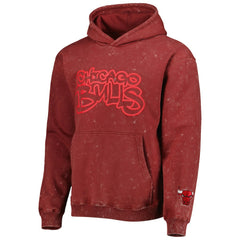 Chicago Bulls The Wild Collective Unisex Tonal Acid Wash Pullover Hoodie Red - NBA