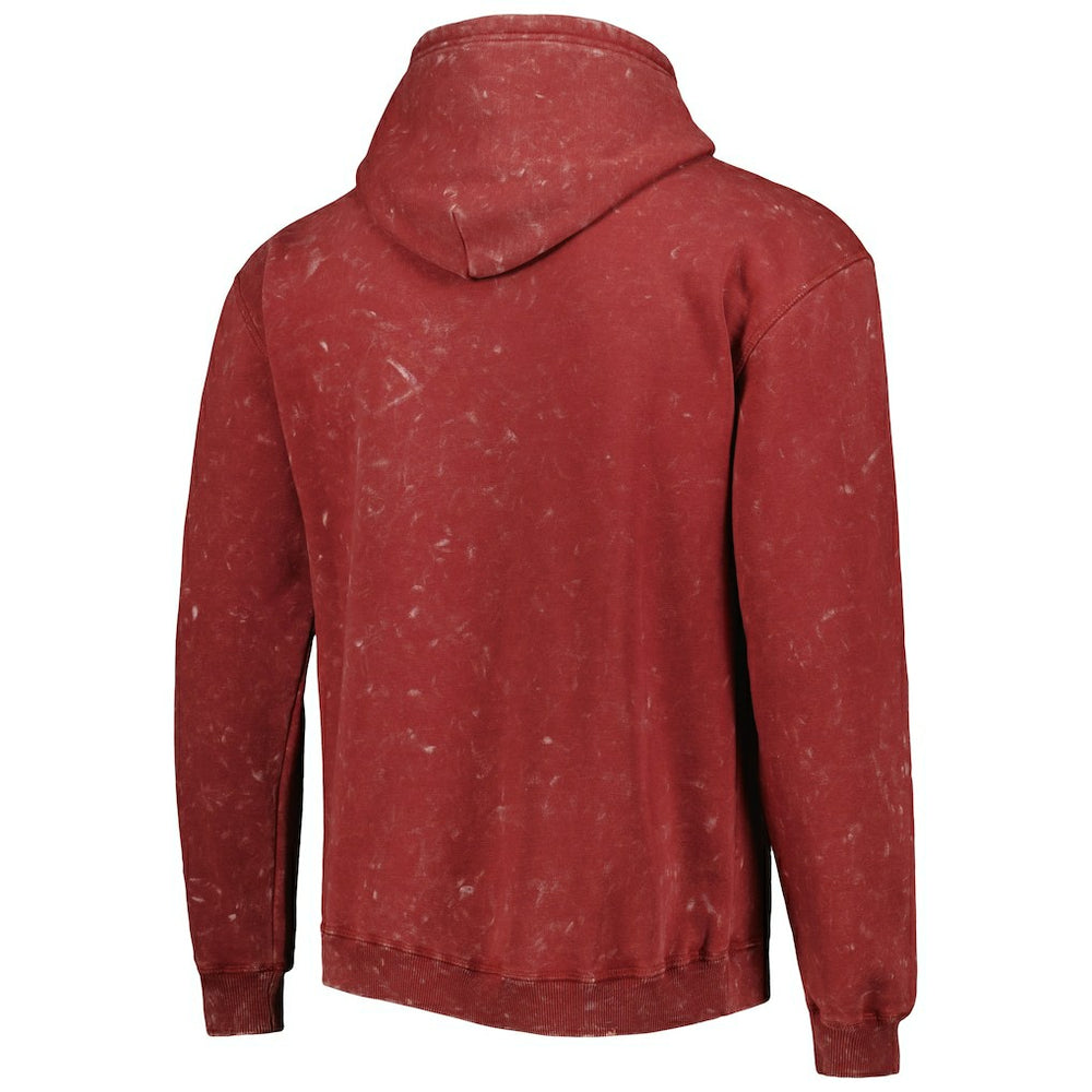 Chicago Bulls The Wild Collective Unisex Tonal Acid Wash Pullover Hoodie Red - NBA