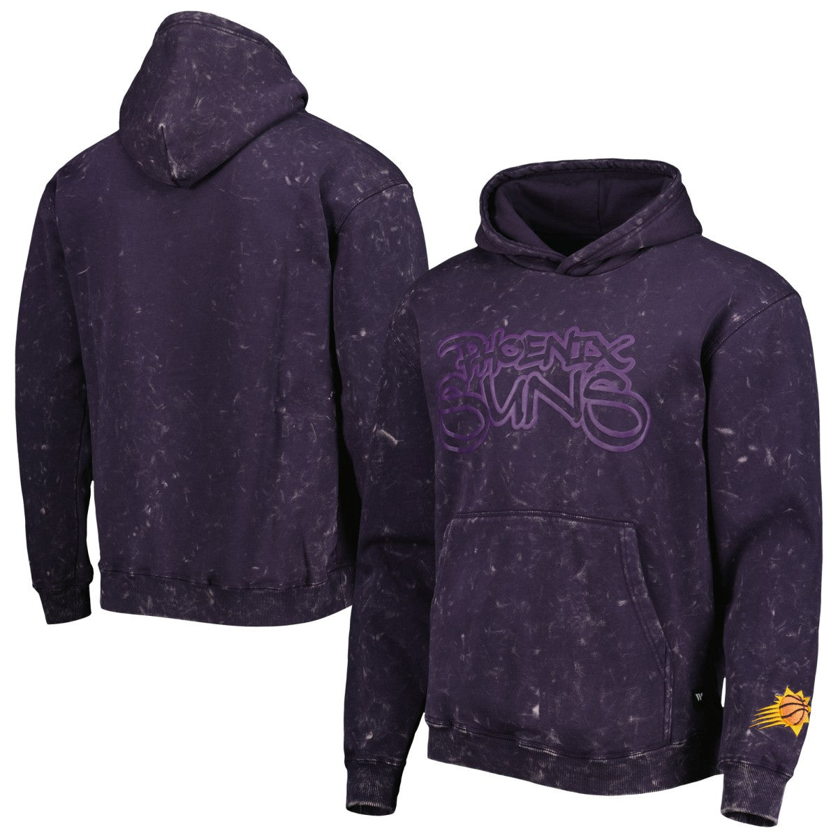 Phoenix Suns The Wild Collective Unisex Tonal Acid Wash Pullover Hoodie Purple - NBA