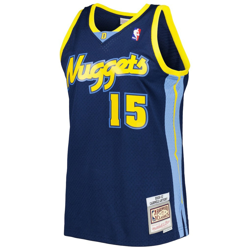 Carmelo Anthony Denver Nuggets Hardwood Classics Swingman Jersey Navy - NBA