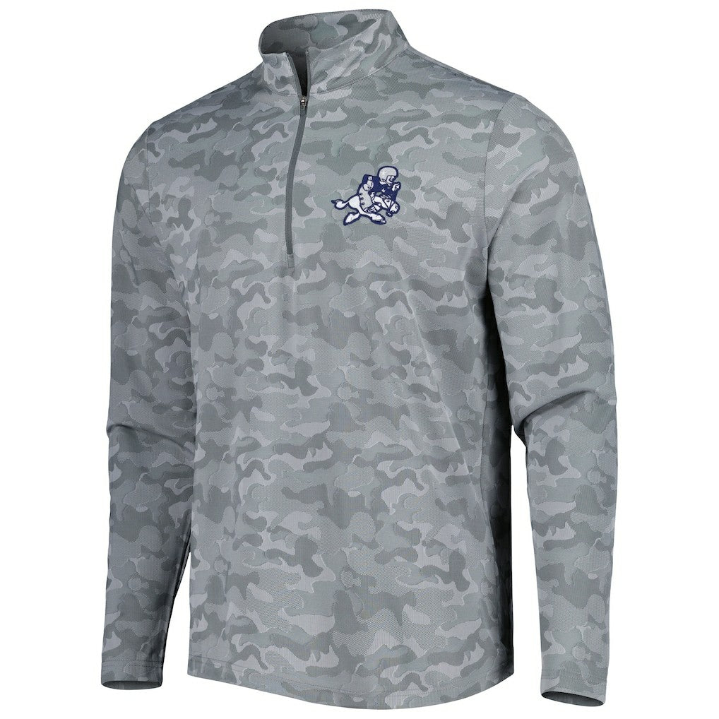 Dallas Cowboys Antigua Brigade Throwback Quarter-Zip Top Gray | NFL