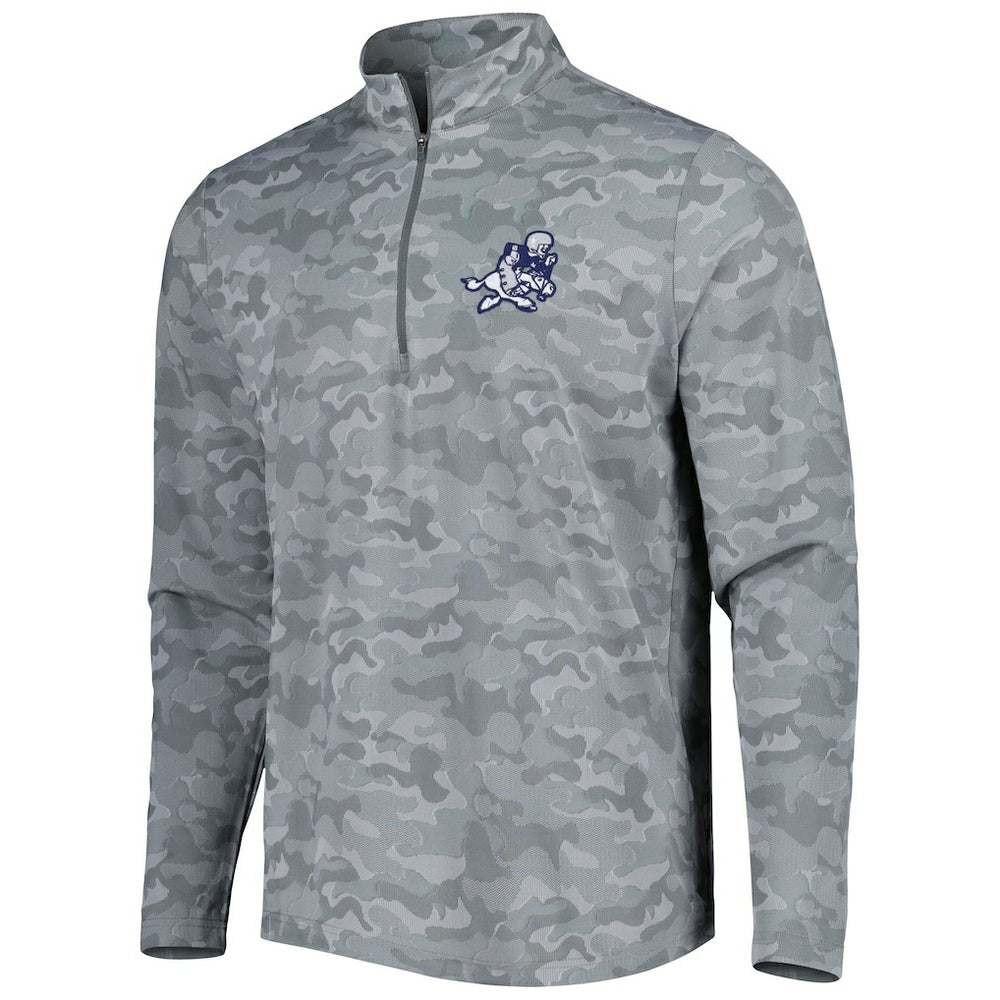 Dallas Cowboys Antigua Brigade Throwback Quarter-Zip Top Gray | NFL