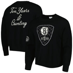 Brooklyn Nets AUTHMADE 10th Anniversary Pullover Sweater Black - NBA