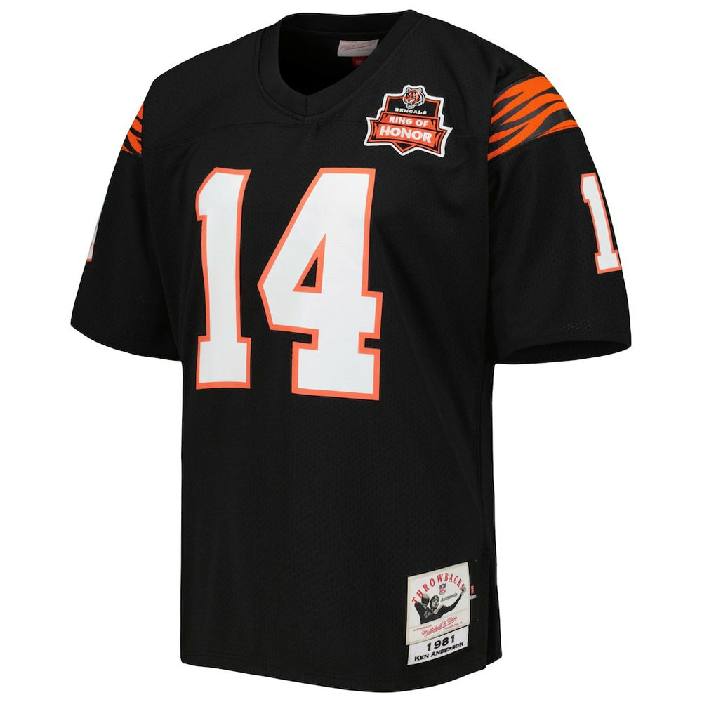 Ken Anderson Cincinnati Bengals 1981 Authentic Throwback Retired Player Jersey Black | Mitchell & Ness