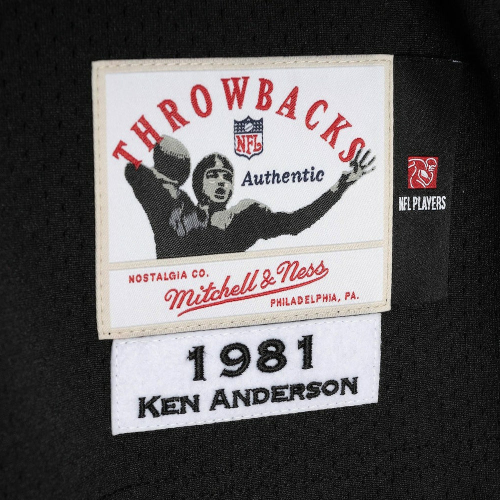 Ken Anderson Cincinnati Bengals 1981 Authentic Throwback Retired Player Jersey Black | Mitchell & Ness