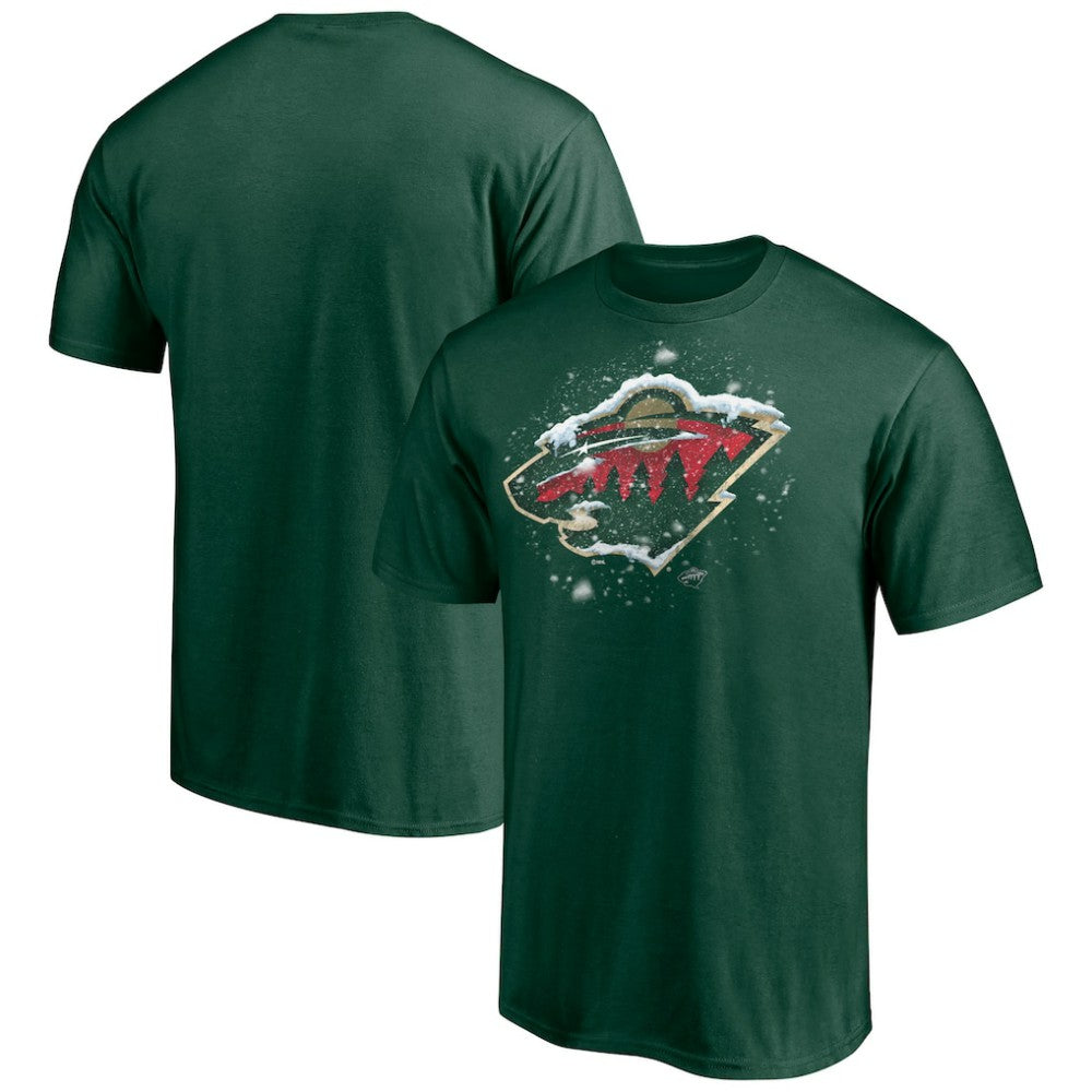 Minnesota Wild Snow Logo T-Shirt - Green - NHL