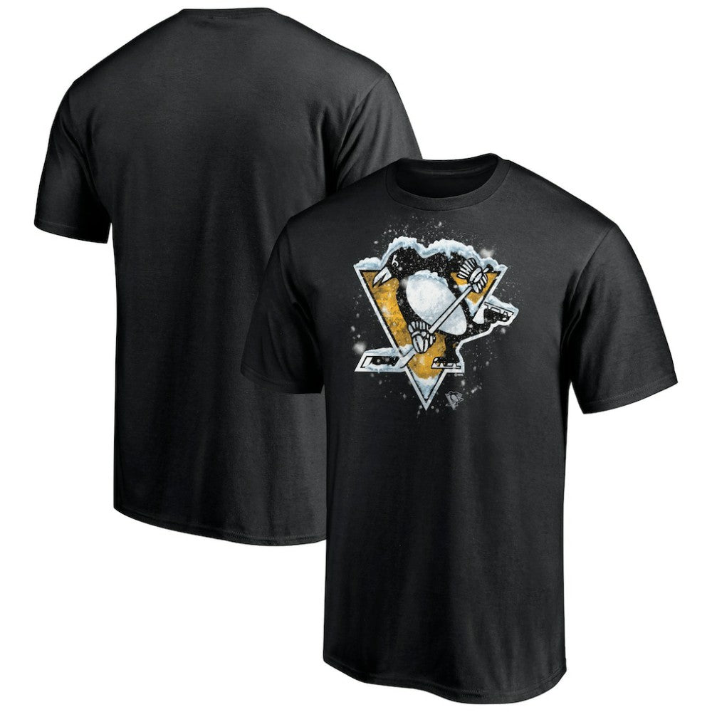 Pittsburgh Penguins Snow Logo T-Shirt - Black - NHL