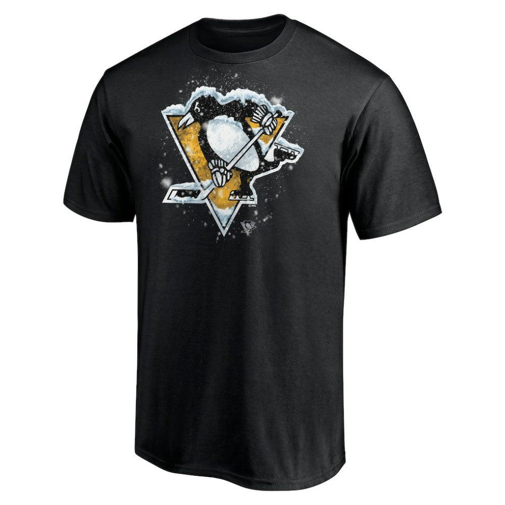 Pittsburgh Penguins Snow Logo T-Shirt - Black - NHL