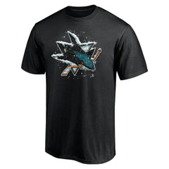 San Jose Sharks Snow Logo T-Shirt - Black - NHL
