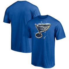 St. Louis Blues Snow Logo T-Shirt - Blue - NHL