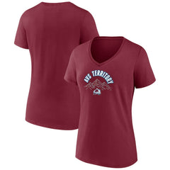 Colorado Avalanche Women's Active Edge V-Neck T-Shirt - Burgundy - NHL