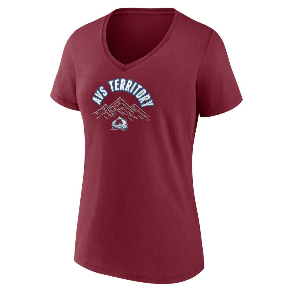 Colorado Avalanche Women's Active Edge V-Neck T-Shirt - Burgundy - NHL