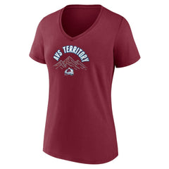 Colorado Avalanche Women's Active Edge V-Neck T-Shirt - Burgundy - NHL