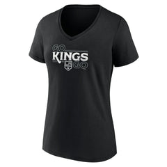 Los Angeles Kings Women's Active Edge V-Neck T-Shirt - Black - NHL