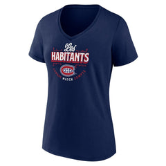 Montreal Canadiens Women's Active Edge V-Neck T-Shirt - Navy - NHL
