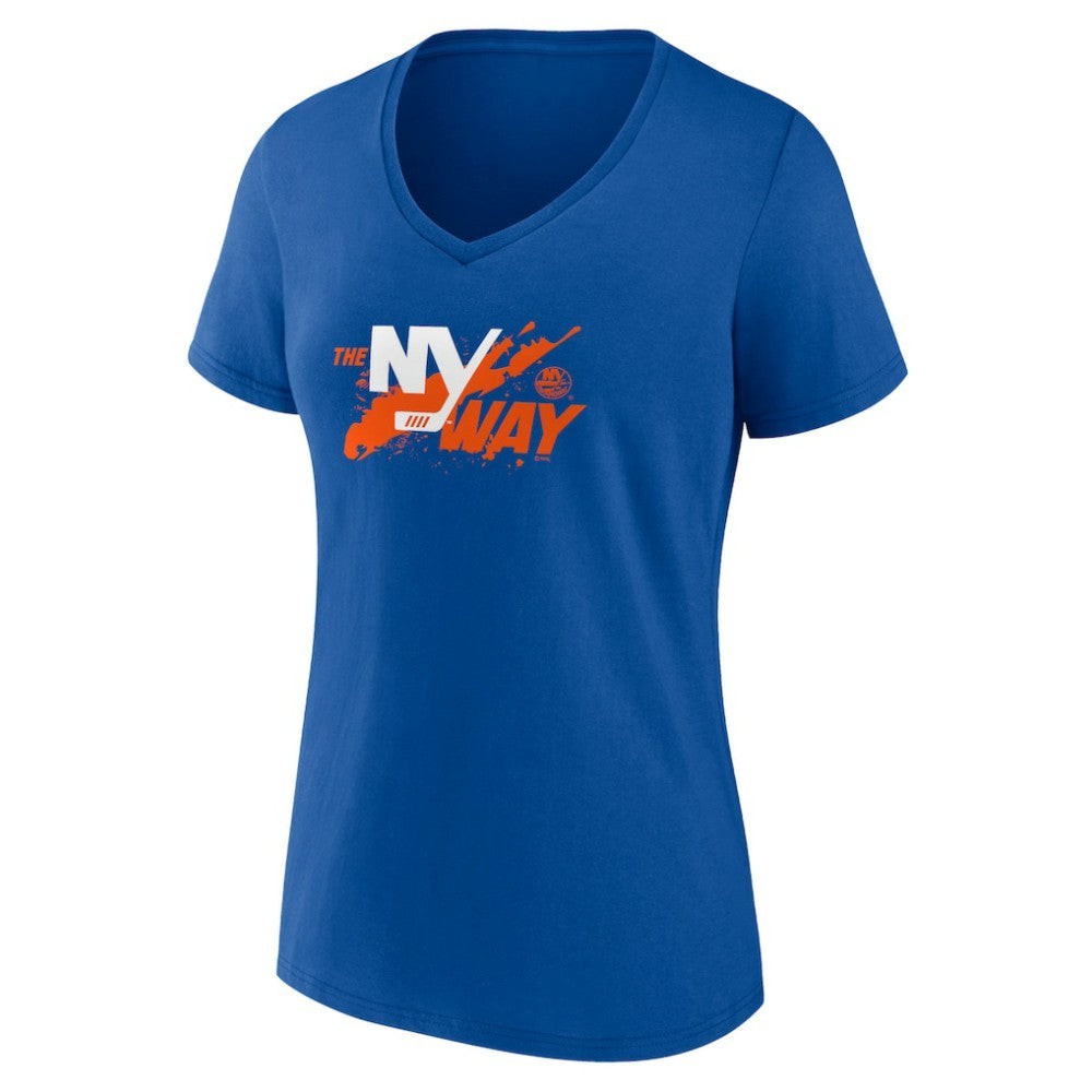 New York Islanders Women's Active Edge V-Neck T-Shirt - Royal - NHL