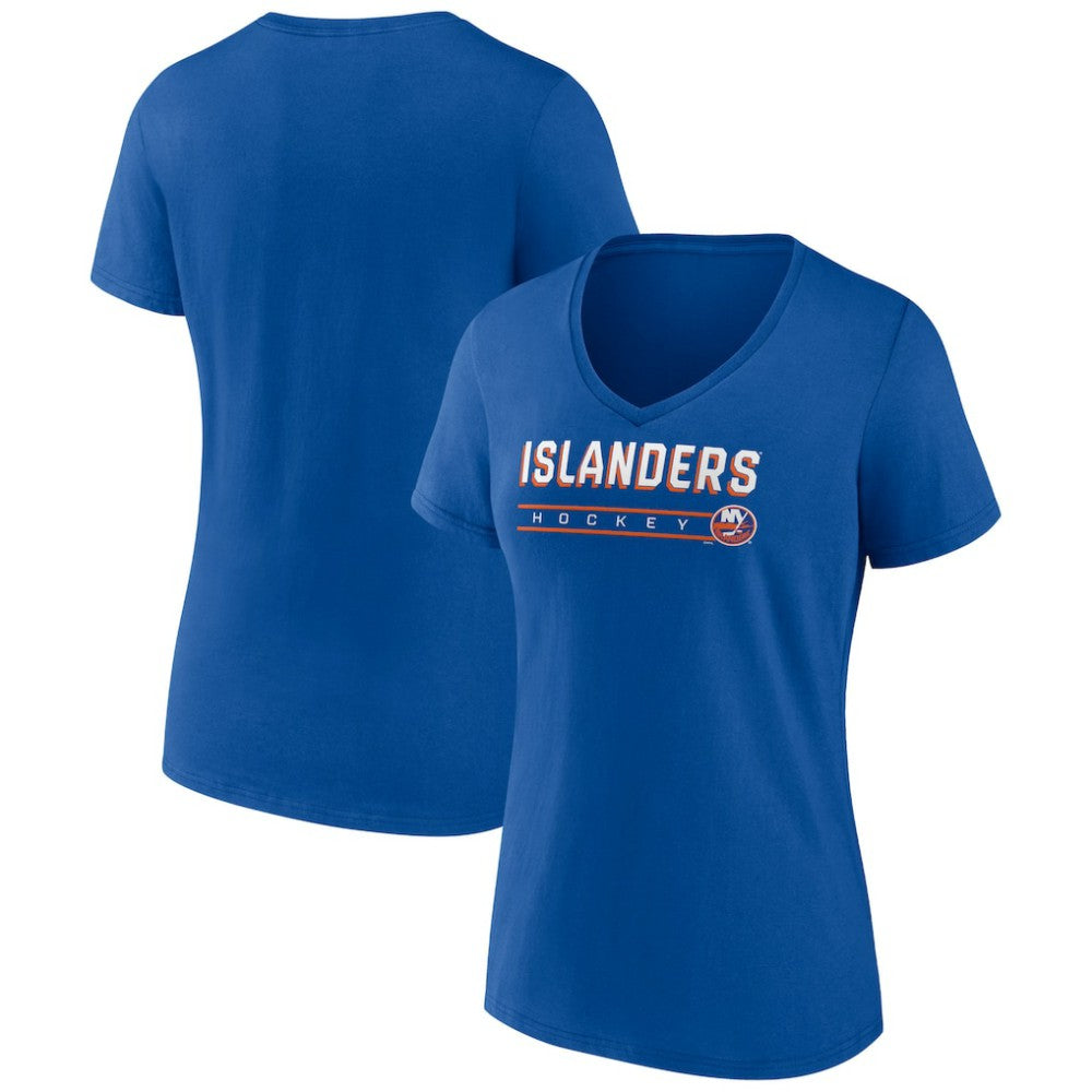 New York Islanders Women's Primary Play V-Neck T-Shirt - Royal - NHL
