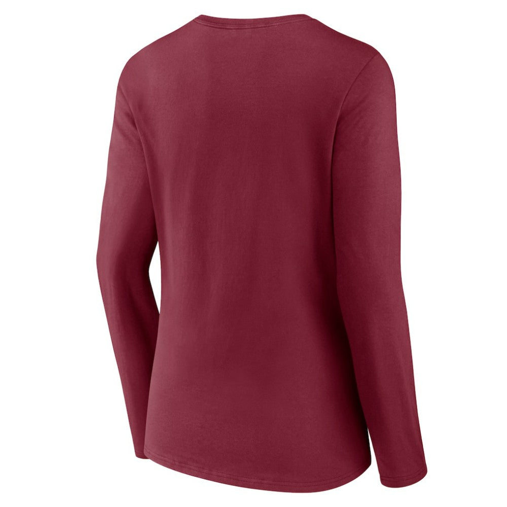 Colorado Avalanche Women's Forge Long Sleeve V-Neck T-Shirt - Burgundy - NHL