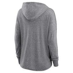 Las Vegas Raiders Women's Cozy Primary Pullover Hoodie Heather Gray | Fanatics