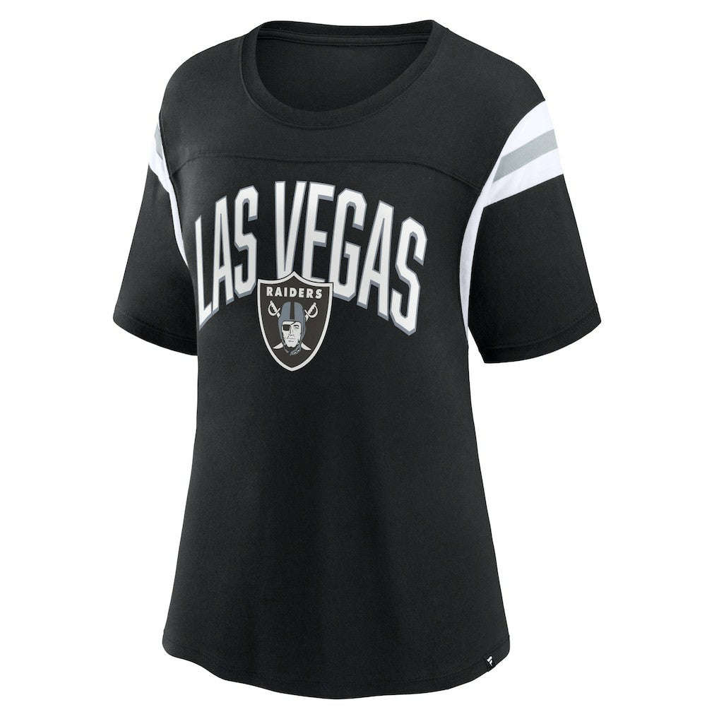 Las Vegas Raiders Women's Earned Stripes T-Shirt Black | Fanatics
