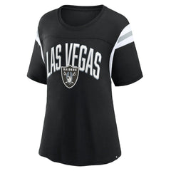 Las Vegas Raiders Women's Earned Stripes T-Shirt Black | Fanatics