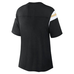 New Orleans Saints Women's Earned Stripes T-Shirt Black | Fanatics
