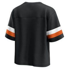 Cincinnati Bengals Women's Established Jersey Cropped V-Neck T-Shirt Black | Fanatics